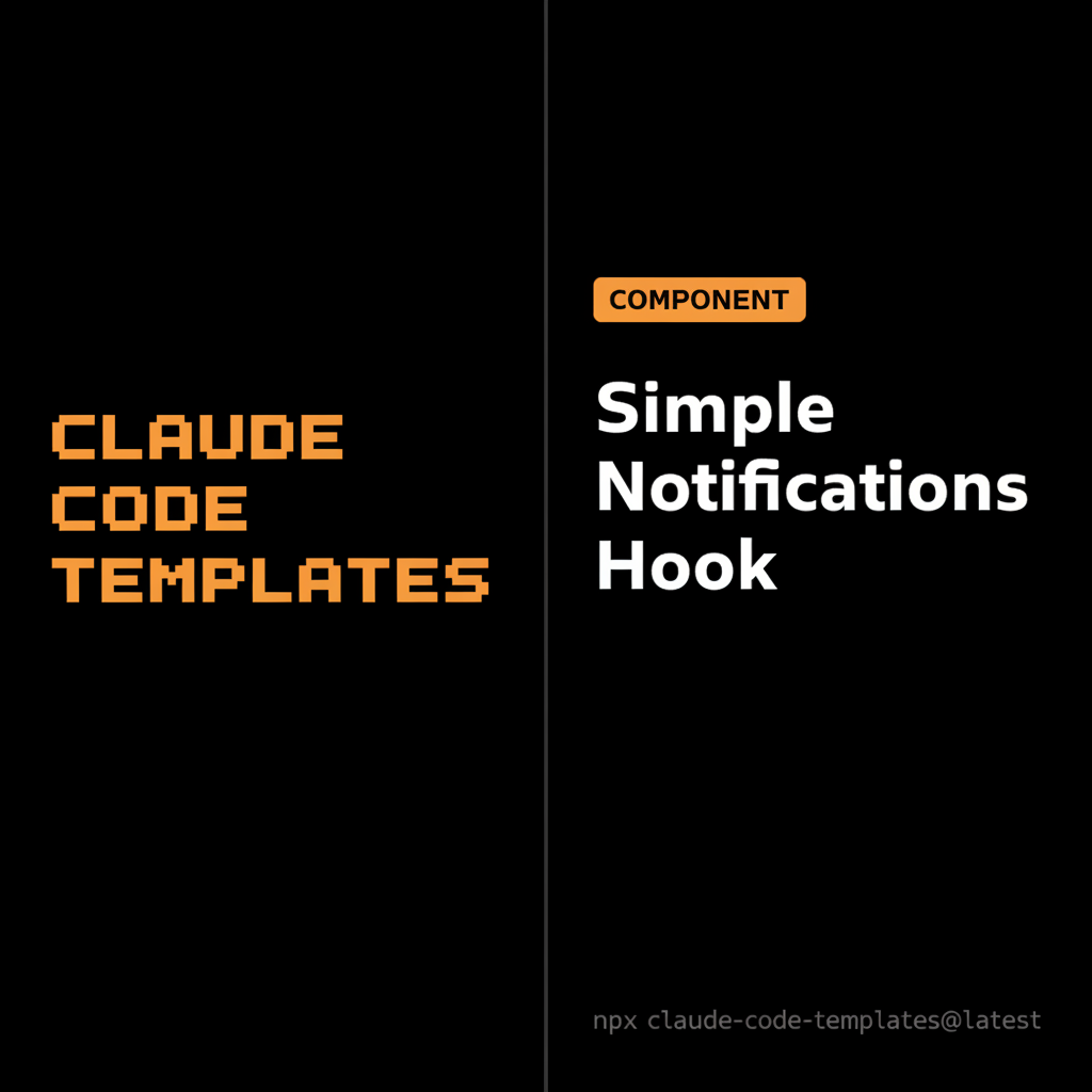 Simple Notifications Hook for Claude Code